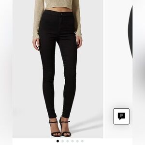 TOPSHOP black Joni high rise denim NWT size W28/L 30 skinny jeans